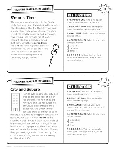100 Task Cards: Figurative Language: Reproducible Mini-Passages With Key Questions to Boost Reading Comprehension Skills - Image 5