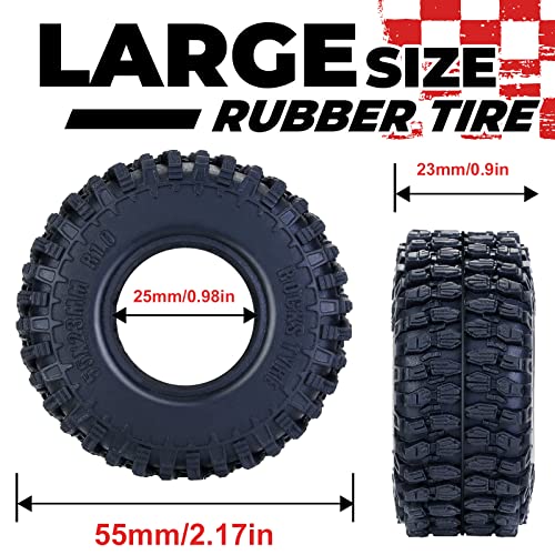 Makerfire 1.0 Tire, All Terrain 1/24 Rc Crawler Tires For 1/18 Trx4M Scx24 Fcx24 Upgrade Parts, 55 * 23Mm, 4Pcs… #TOP2
