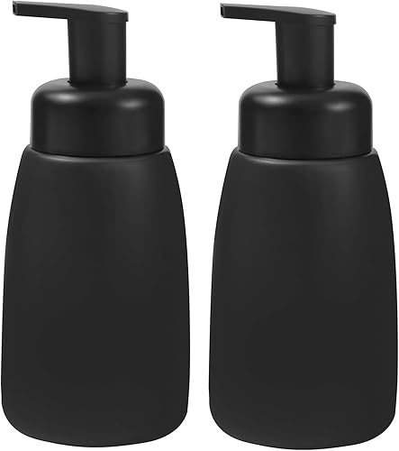 Dispensador de jabón de manos espumoso, tarro de cerámica, dispensador de jabón para platos de baño y cocina, botella con bomba líquida para champú,