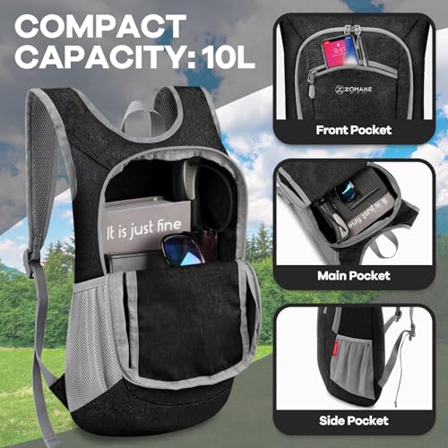 Mochila plegable ligera ZOMAKE 10L para senderismo miniatura 4