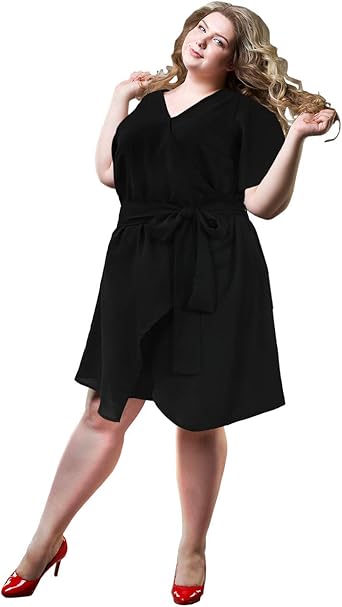 black summer wrap dress