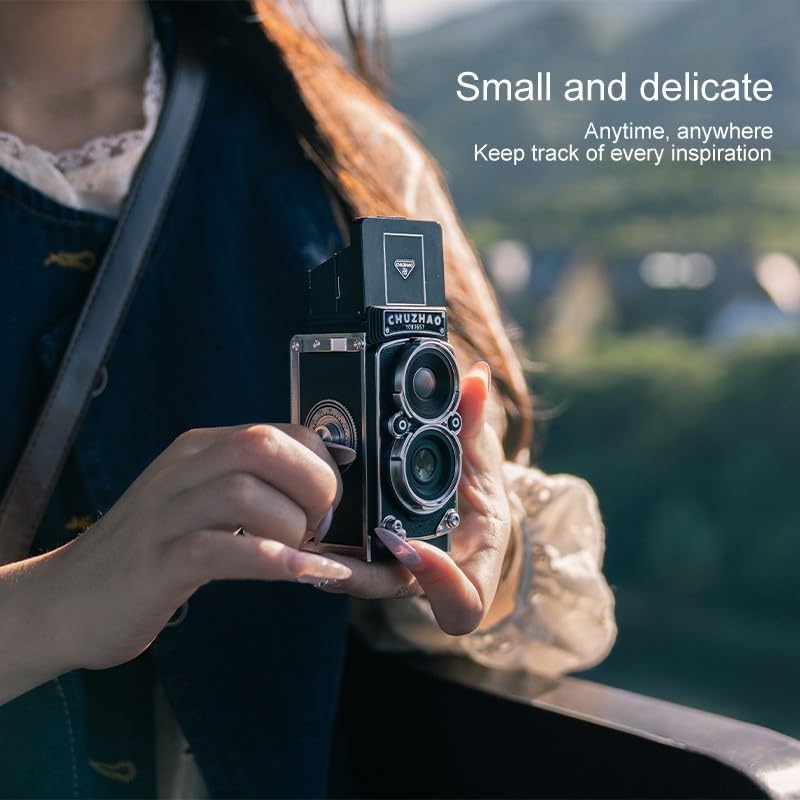 Affascinante doppia lente reflex fotocamera digitale per gli amanti del retro e avventure fotografiche giocose