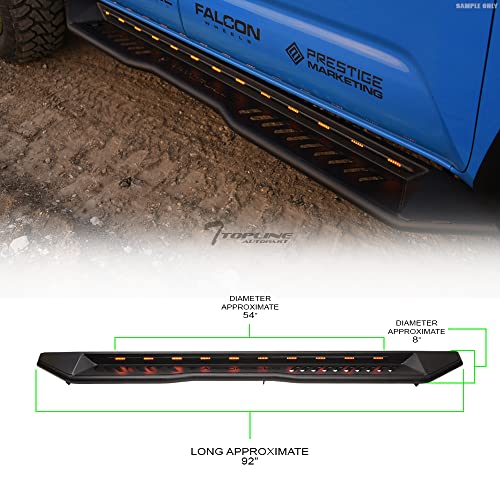 Estribos laterales LED 8 pulgadas para Ford SuperCrew miniatura 3