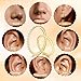 ONEBLOOMUNIVERSE 2Pcs 18g Nose Rigns 14K Gold Plated Nose Rings Hoops-Hypoallergenic Surgical Steel Nose Rings for Women Piercing Jewelry (Gold 18Gauge 8mm)