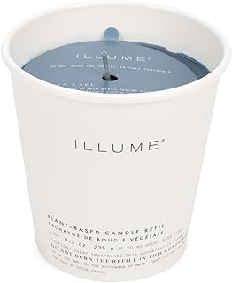 Illume Scented 8.3 Ounce Soy Wax Boxed Glass Candle Refill, Hidden Lake