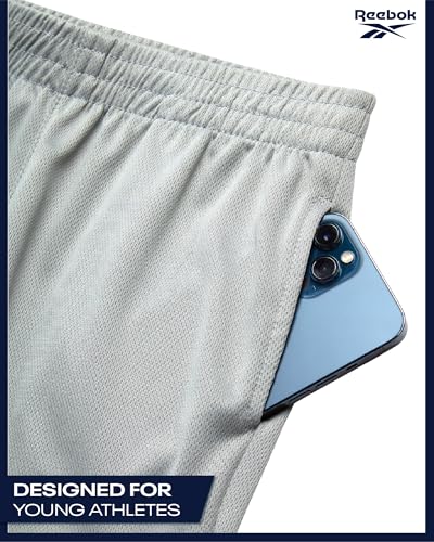 Reebok Boys Basketball Shorts 2 Pack – Mesh Athletic Shorts for Boys, Gym Shorts for Basketball, Running, and Everyday Play4