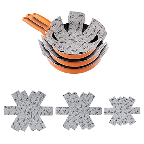 Protector Sartenes,Protectores De Sartenes,6Pcs Protectores para Sartenes Y Ollas,Protectores...