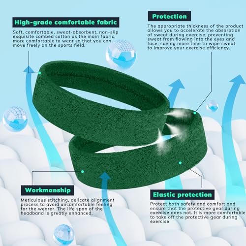 Image of Sweatbands Sports Headband for Men & Women - Terry Cloth Moisture-Wicking Sports Towel Headband for Tennis, Basketball, Running, Gym, and Fitness Working Out