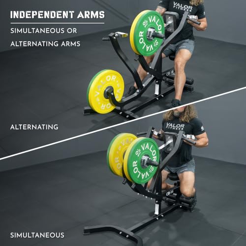 Image of Valor Fitness Seated Row Machine - Plate Loaded with Converging Arms & Multi-Grip Handles, 400 lb Capacity, 2 inch Plate Adapters for Back & Chest Strength Training Home Gym Equipment