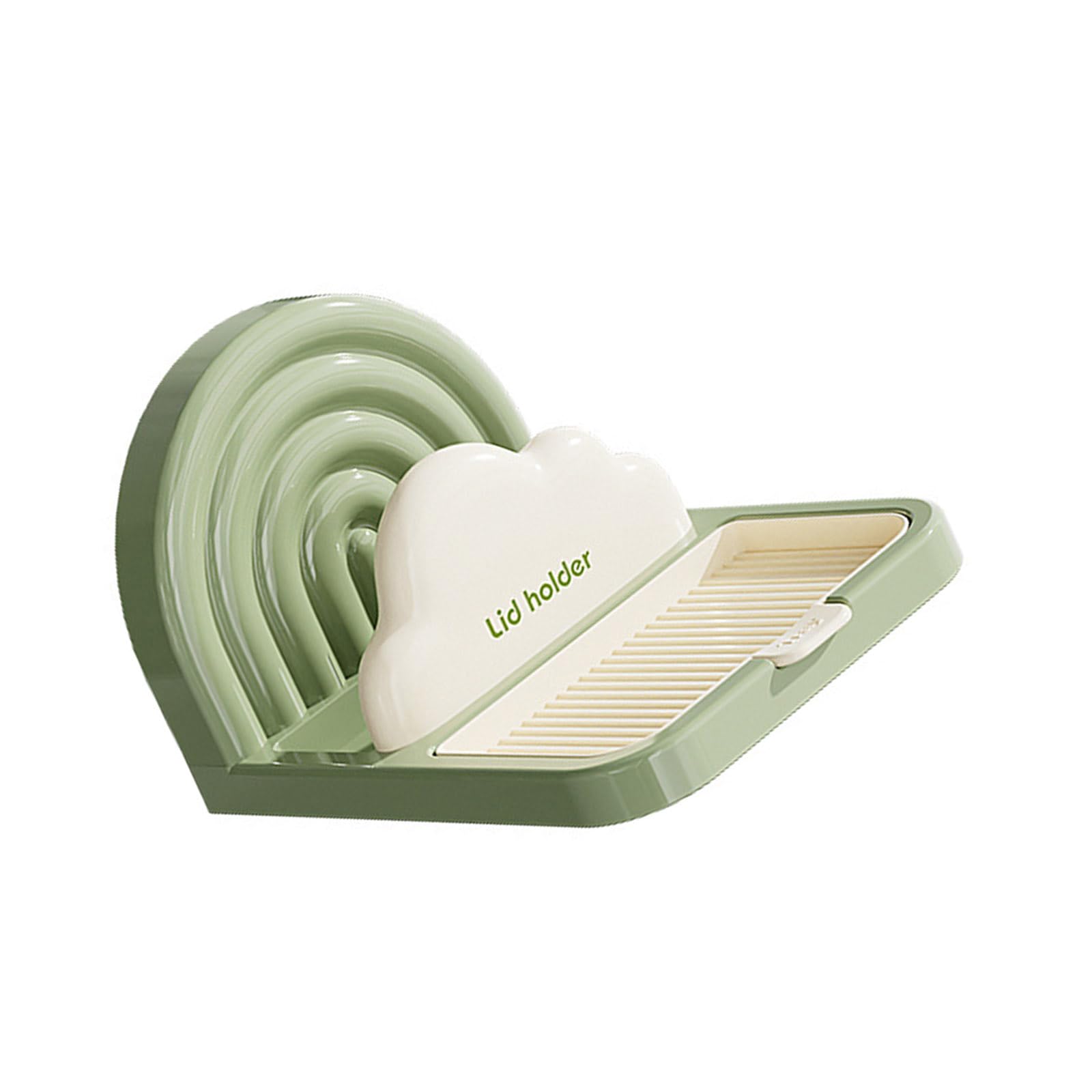 Kalttoy Green Rainbow Adorning Cookware Lid Holder With Strong Suction Mounts For Wall Cabinet Organization Kitchen Supplies Kitchen Organiser With Strong Suction