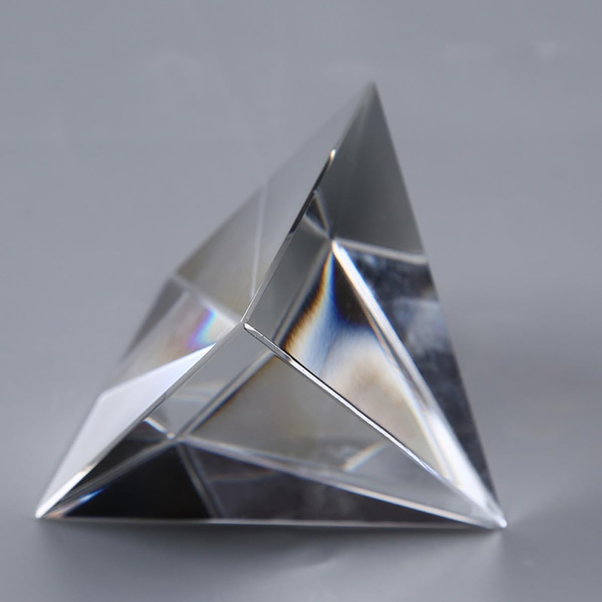 Pyramide Prisme Optique en Verre 100mm pour Bureau et Contemplation
