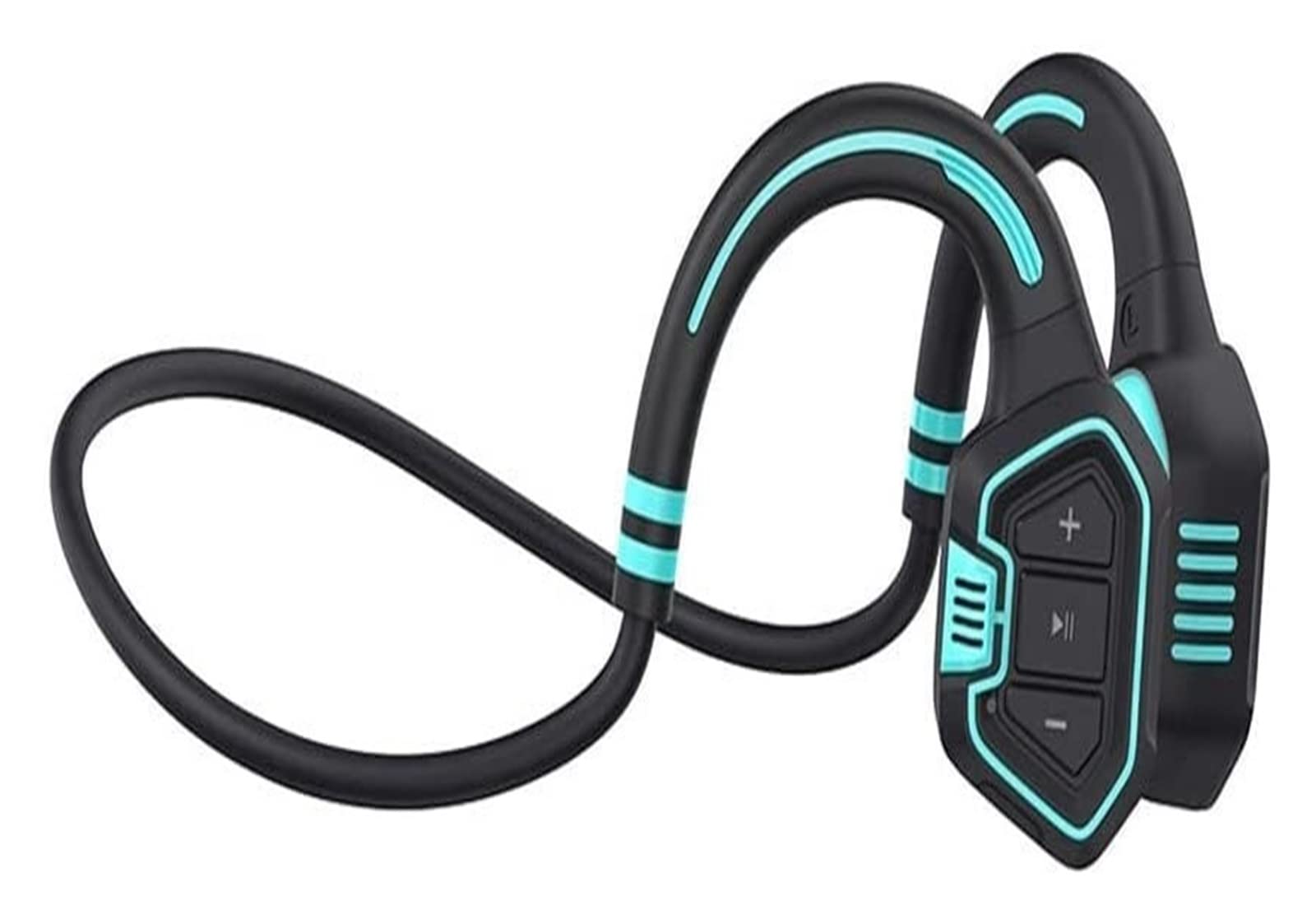 Słuchawki przewodzenia kostnego Bezprzewodowe słuchawki przewodzenia kostnego Bluetooth otwarte ucho bezprzewodowe słuchawki stereo HiFi z mikrofonem, do biegania, jazdy na rowerze, treningu, siłowni, wodoodporne IPX68 (kolor: A)