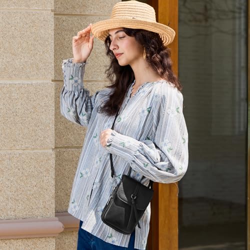 befen Genuine Leather Small Crossbody Bags for Women, Multi Pocket Cell Phone Crossbody Purse with RFID Blocking Card Slots2