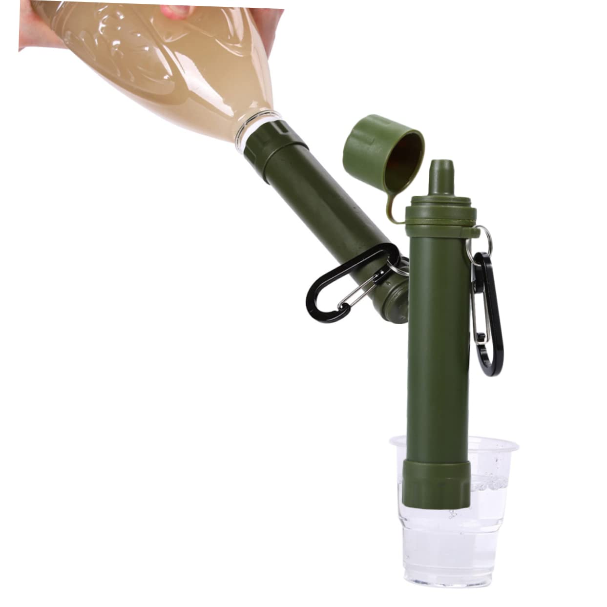 TOYANDONA Lot De 2 Filtres À Eau D'Urgence Purificateurs D'Eau De Camping Filtre À Eau Portable Filtre À Eau De Randonnée Purificateur D'Eau Compact Filtre À Eau De Camping