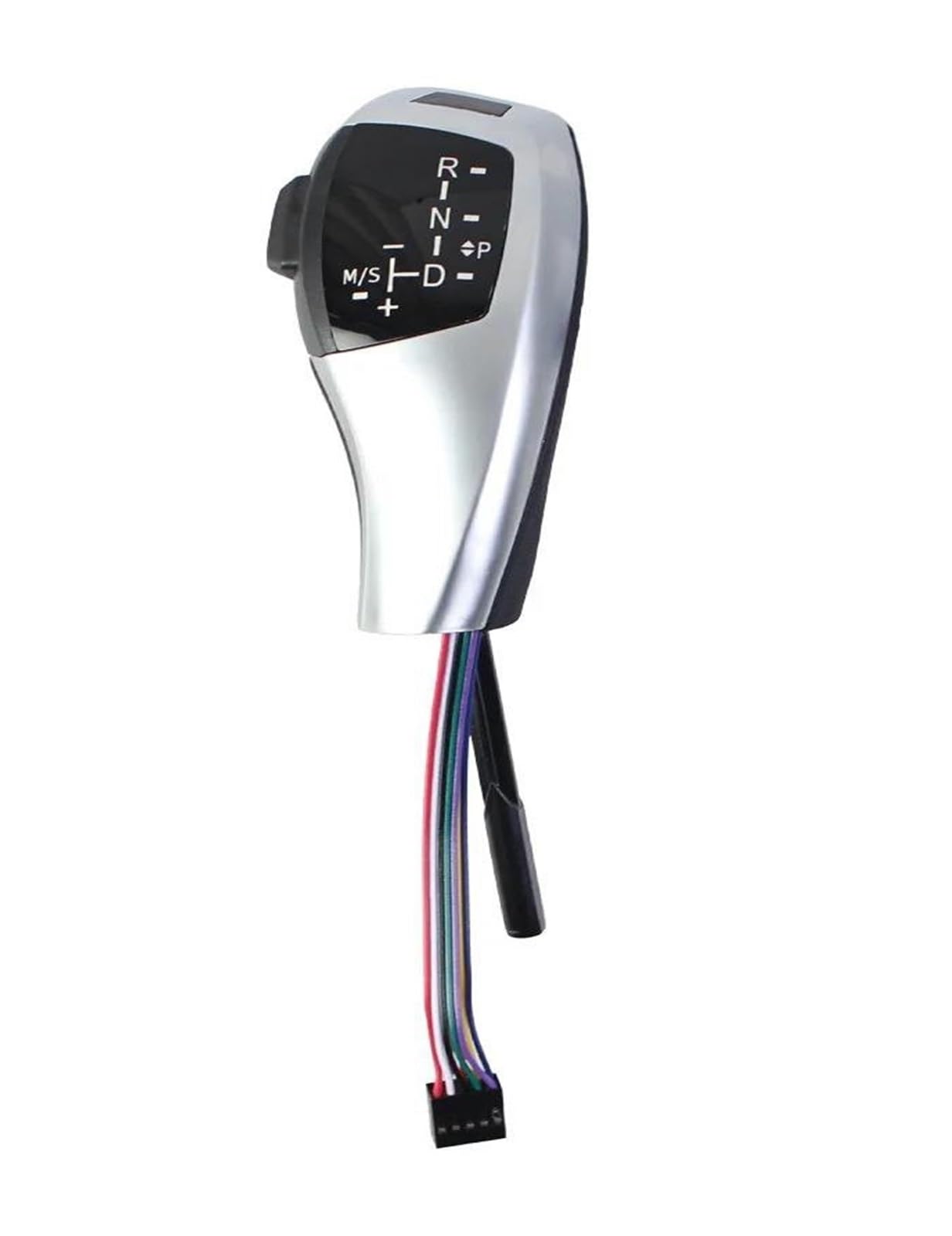 Hivzivccik One Color 1Pcs For 5 Series E85 E38 E90 E91 E93 E81 E82 E84 E87 E88 E89 E46 E61 E60 E83 X3 E86 Led Gear Shift Knob Kit Shiter Lever Gear Lever Head(Silver Color)