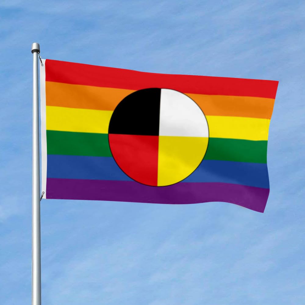 Bandera jardín orgullo bisexual anti decoloración para exteriores M