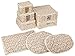 Homewear 8-Piece Hudson Damask China Storage Container Set, Tan