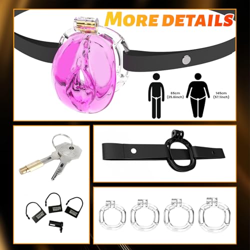 Image of Male Chastity Cage 3D Printed Sissy Cage Cock Cage with Soft TPE Bondage Gear & Accessories Adult Sex Toys Slave Tool Chastity Devices (Purple)