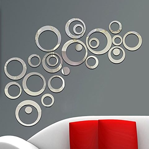 aooyaoo Circle Mirror DIY Wall Sticker Cover