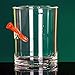 Stuck in Glass - Hole in One Golf Tee Whiskey Glasses - Original Handcrafted Embedded Barware (10 oz) - Ideal for Wine Lovers, Men's Gifts, Boyfriend, and Rocks Drinkware - Red