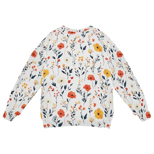 JUNZAN Flowers Cactus Bellflower Canna White Little Girls Pullover Hoodie Fleece Boys Sweat Shirt Party 4T2