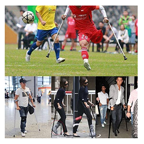 Muletas de antebrazo plegables para altura 140-190 cm Muletas ergonómicas para adultos Pies de goma antideslizantes 10 paradas Muletas multifunción ajustables en altura