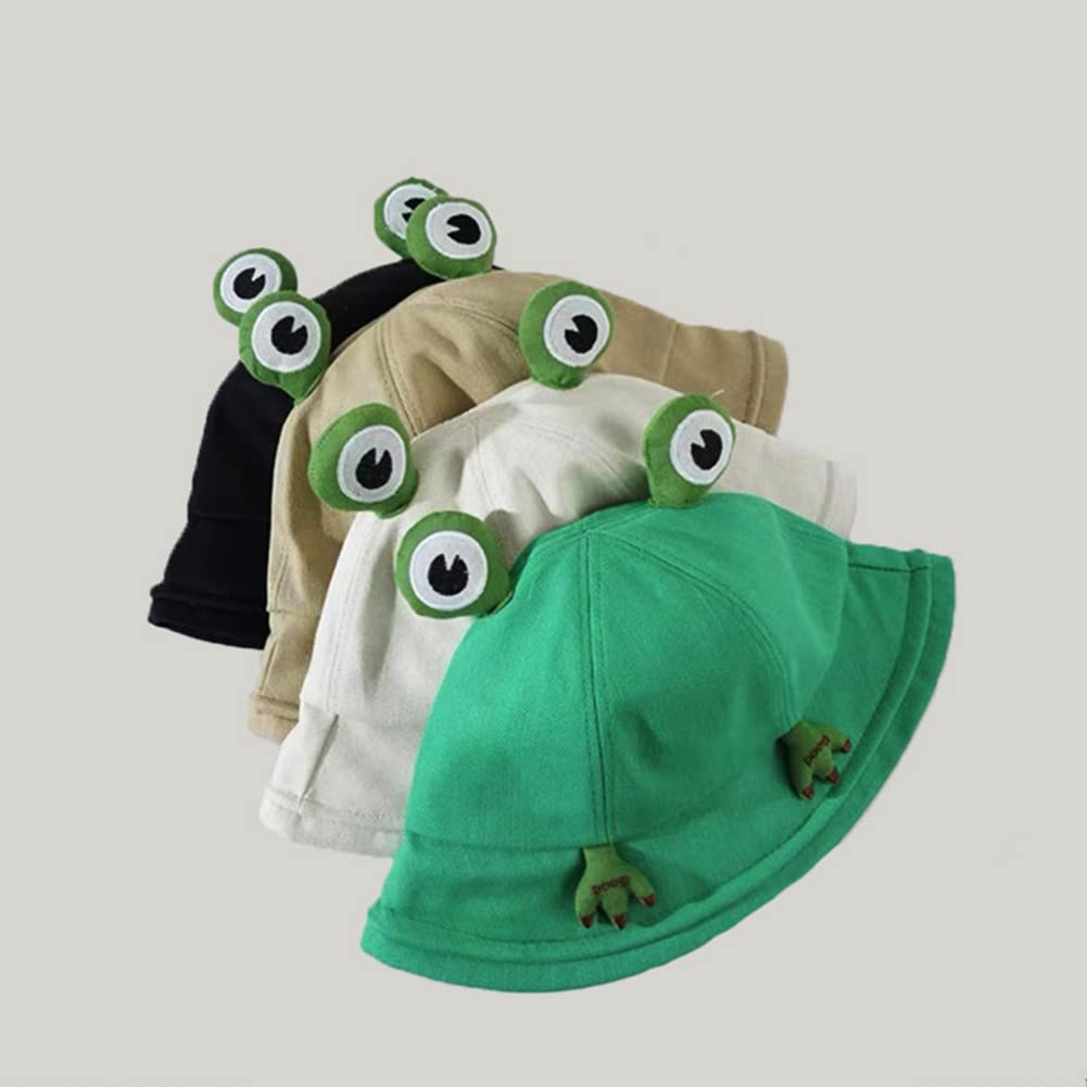 JFAN Chapeau Pour Adulte Et Enfant Unisexe Chapeau De Pu00eache Chapeau De Soleil En Coton Grenouille Chapeau De Pu00eache Pliable, Jaune, Taille S