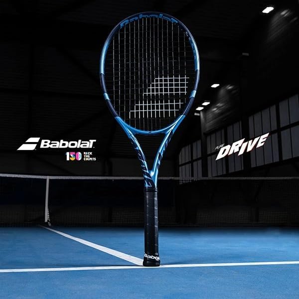 Miniatura 2 de Babolat Raqueta de tenis Pure Drive de 11 generación ensartada con intestino Syn de 0.56 oz a tensión de rango medio