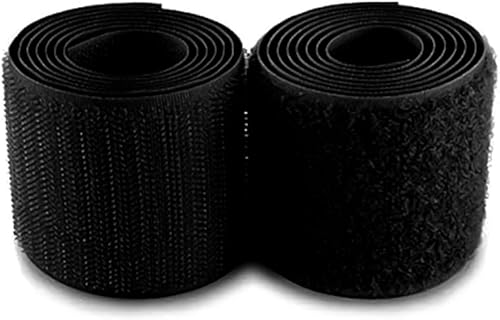 Cinta de velcro para coser de 2 pulgadas de ancho, color negro, no adhesiva, 1 yarda de longitud, cinta de nailon negro, juego de sujetadores de Cinta de velcro para coser de 2 pulgadas de ancho, color negro, no adhesiva, 1 yarda de longitud, cinta de nailon negro, juego de sujetadores de