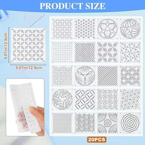 Kit de Hilos Sashiko 46 Piezas Azul miniatura 3