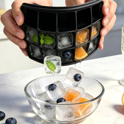 Bandejas de Hielo Silicona con Tapa 15 Cubos 2 Unidades miniatura 7