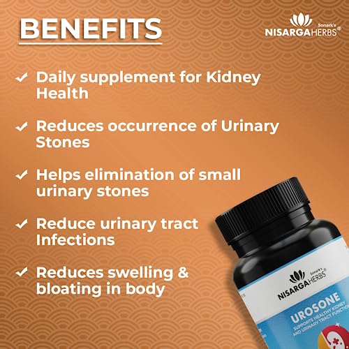 Image of Nisarga Herbs Urosone Ayurvedic UTI & Kidney Stone Relief Capsules -60 (Capsules)|Natural Detox & Immune Support | Organic Herbal Formula For Daily Kidney Cleanse & Urinary Support