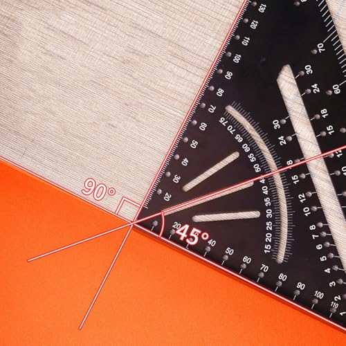Règle triangulaire en métal robuste avec outil de mesure de charpente