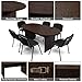 Tangkula Conference Table, 69W X 35D Boat Shaped Meeting Table with Rectangle Panel Base, Perfect for Office Meeting Room Conference Room (Espresso)