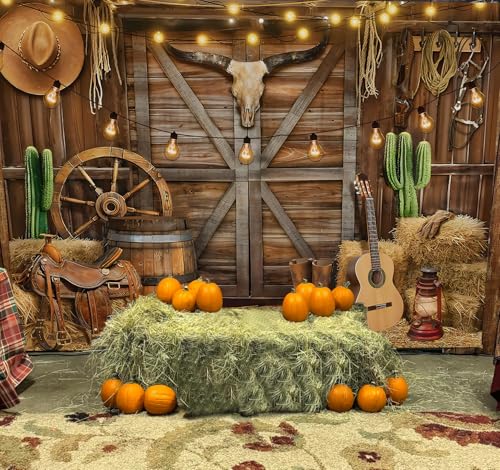 Fondo fotográfico vaquero rústico 8x6 pies miniatura 2