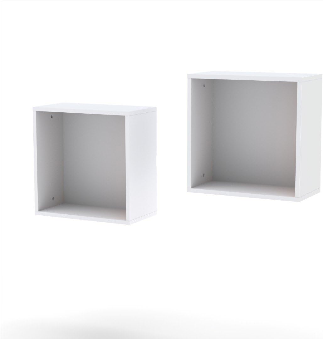 Nexera Wall Shelves 222503, Set of 2, White
