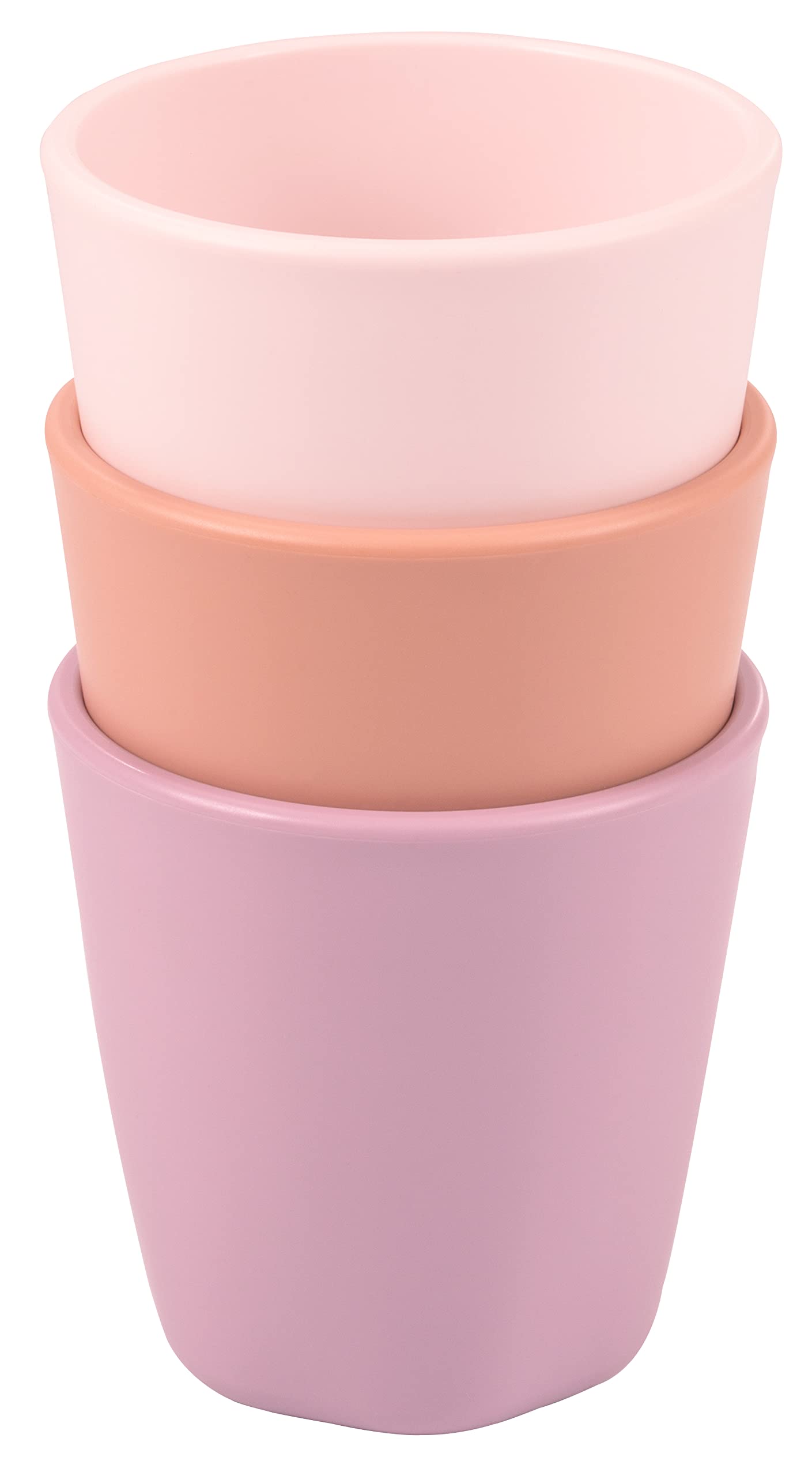 Tiny TwinkleTableware 3 Pack Cups Set - BPA-Free For Kids and Toddlers - Polypropylene Plastic Tumblers (Rose, Peach, Lilac) Cup