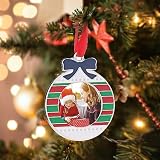  Adornos de Navidad para Colgar-Adornos Navidad Personalizados Bolas de Navidad Foto (QH-C)