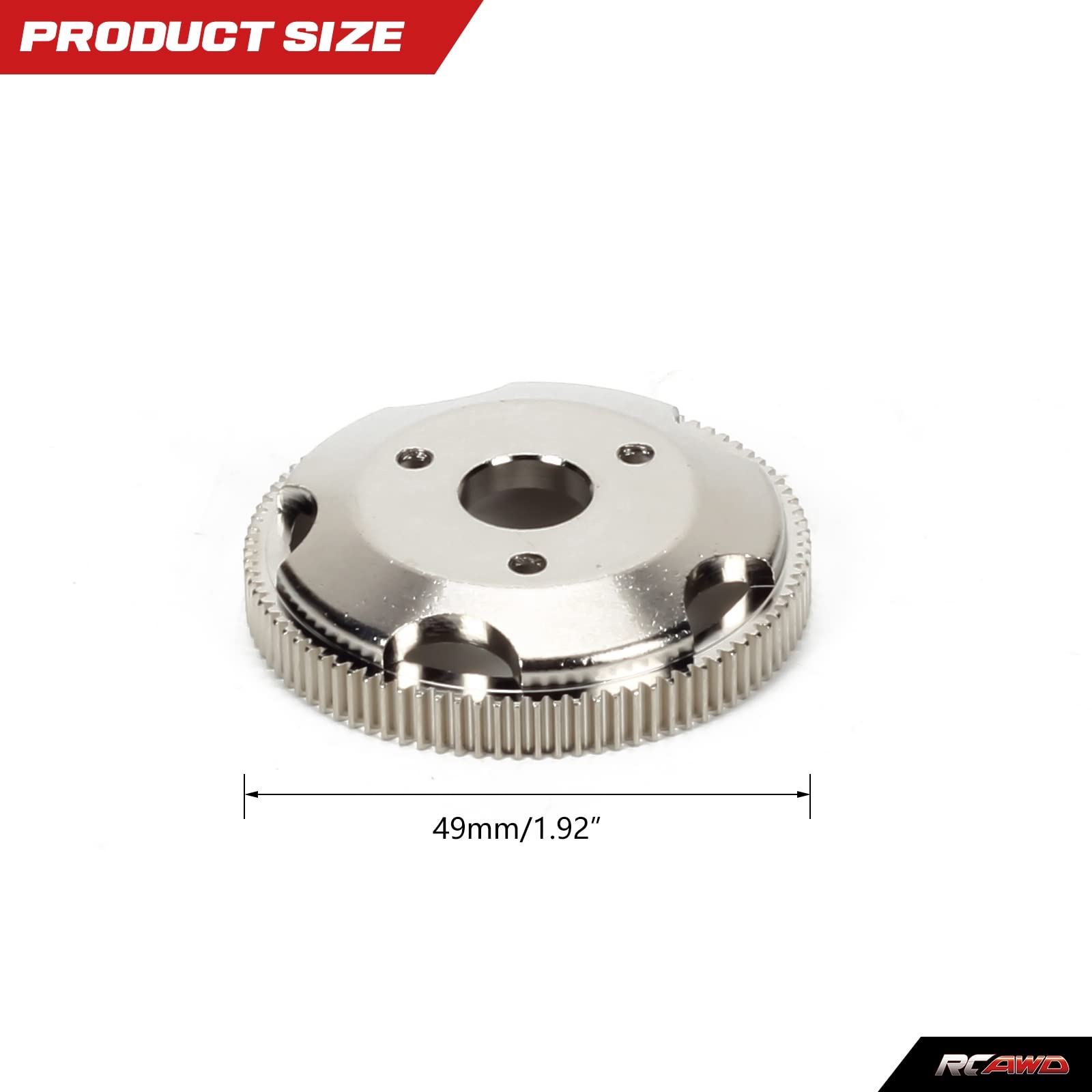 RCAWD 48P 90T Spur Gear, RC Metal Spur Gear for Traxxas Slash 2WD, Rustler VXL, Bandit, Ford Fiesta, ST Rally, Telluride 4x4 - Image 2