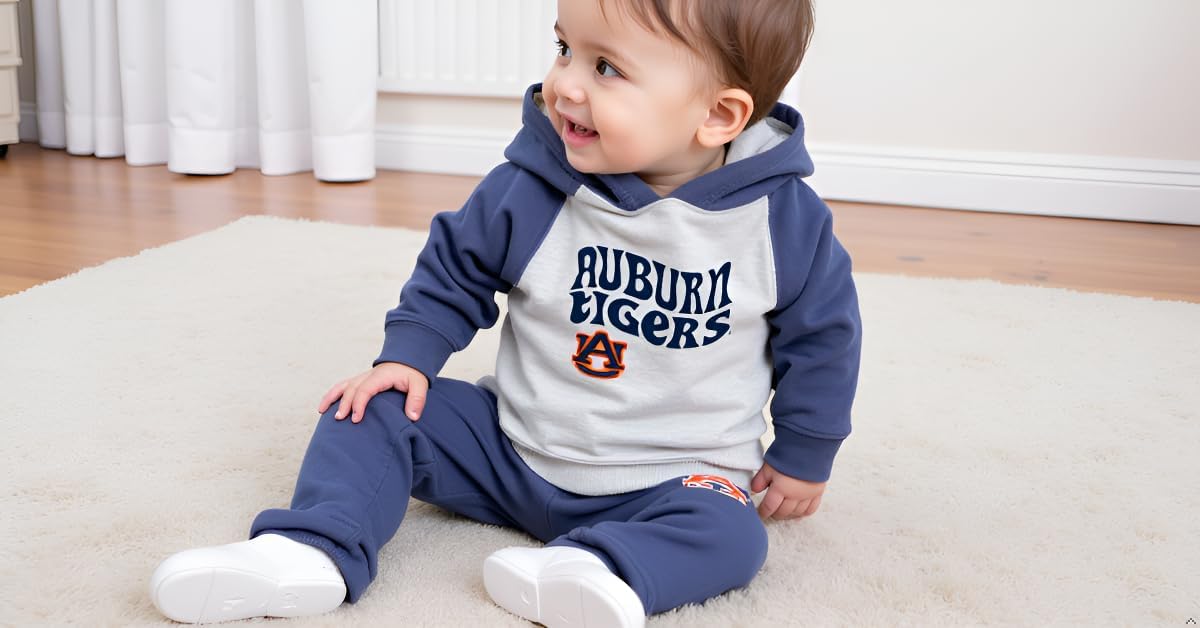 Wes and Willy Infant and Toddler College Pant and Hoodie Set - Image 2