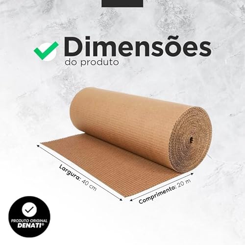 Bobina Papelão Ondulado Embalagem Reforma Casa 0,40x20 Metros