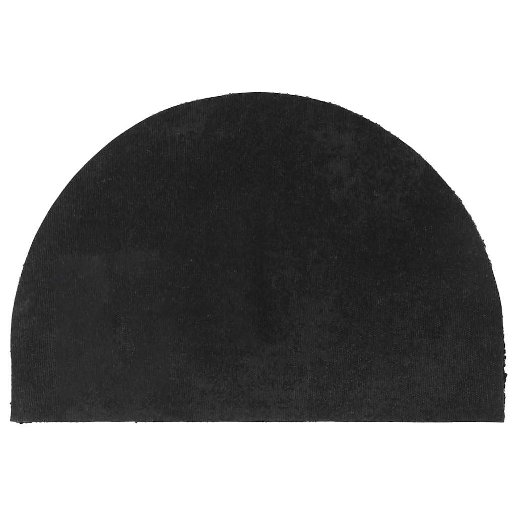 SYDE Felpudo Semicircular Fibra de Coco Negro 40x60 cm