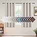 H.Versailtex Ultra Sleep Energy Saving Rich Linen Grommet Window Curtains for Spring Season, Room Darkening Curtain Panel for Bedroom, 52 by 63 Inch- Ivory Single Panel