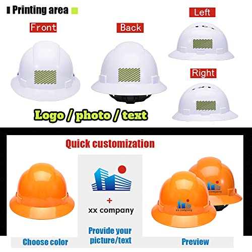 Safety Hard Hat Customize Logo Protective Head Outdoor Work Hat (Black (Style 1)) #TOP1