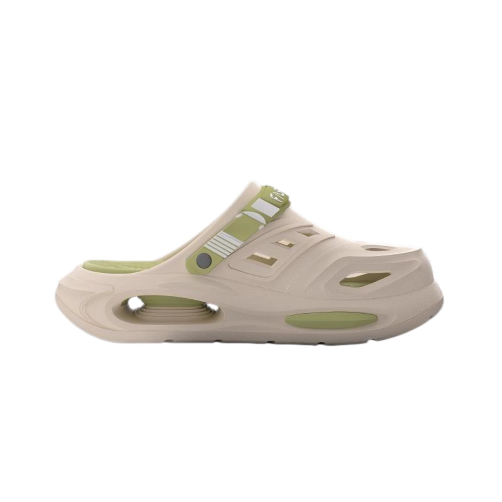 WANGSHUO Letnie kapcie unisex puste chodaki, modne grube podeszwy dwuczęściowe kapcie EVA, antypoślizgowe odporne na zużycie sandały outdoorowe-szary-40-41