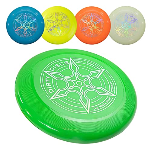 Indy, Dirty Disc (175 g) (Green) Frisbee, Professional Frisbee Disc, Throwing Disc, Flying Disc, Sports Toy
