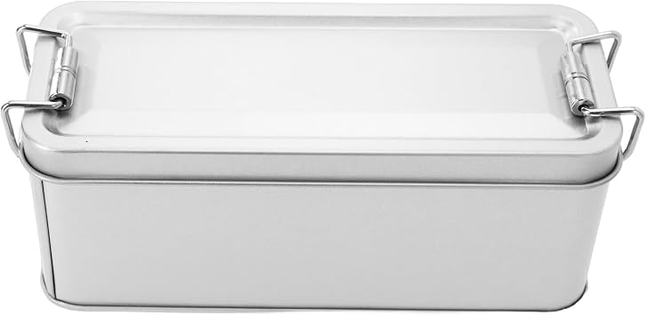 Rectangular Tinplate Storage Box With Secure Buckle Lid, Metal Storage Box For Cookies Tea And Pastries Reusable Container For Kitchen Organization Home Decor5.91"2.36"2.56"