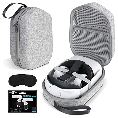 Bolsa protetora de viagem para óculos de realidade virtual para Quest 2, bolsa portátil à prova de c