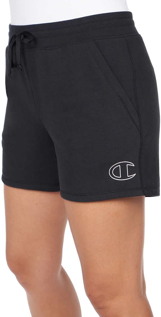 Champion Ladies' French Terry Sueded Short (US, Alpha, Small, Regular, Regular, Black) - Image 2