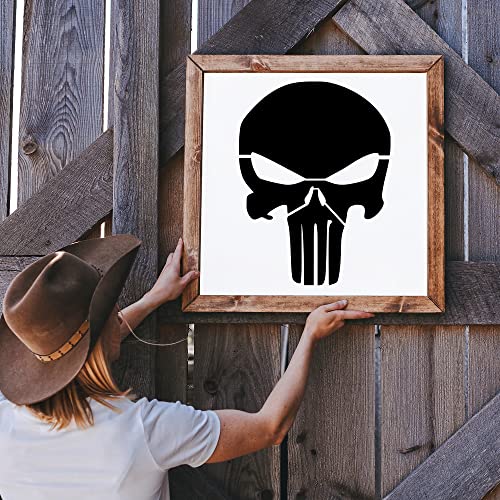 Punisher Skull Stencil - Reusable Stencils For Painting - Create Diy Punisher Skull Crafts And Projects #TOP5